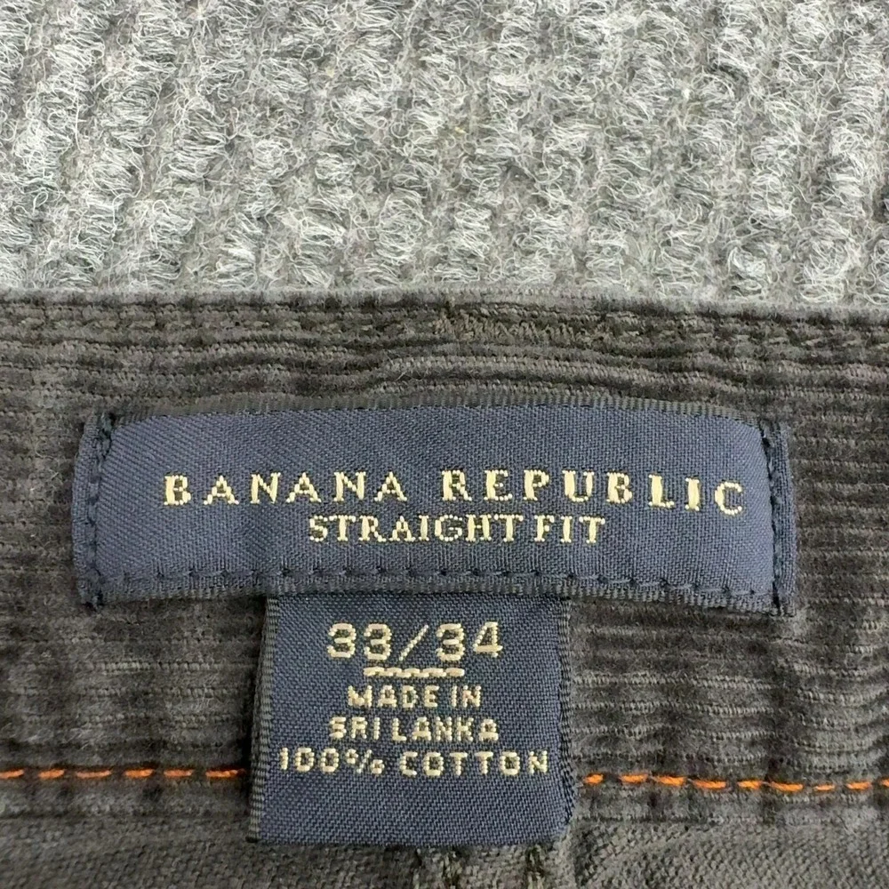 Banana Republic Pants Mens 33 Brown Cotton Corduroy Straight Fit Casual Classic